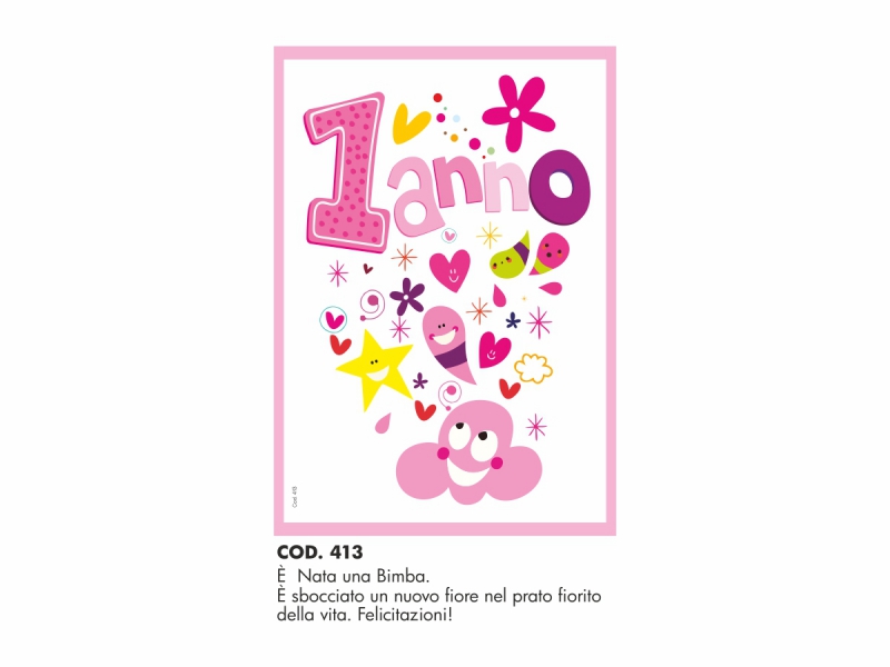 Biglietti Buon Compleanno Bimbi Da 1 A 10 Anni