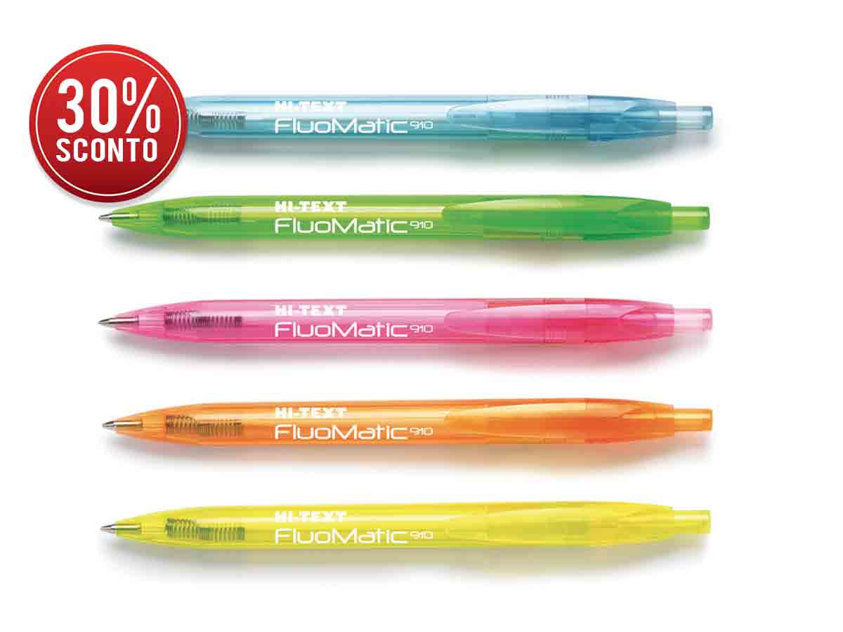 PENNA A SFERA HI-TEXT MATICFLUO 910 1,0 GRIP A SCATTO PENNA A SFERA HI-TEXT MATICFLUO 910 1,0 GRIP A SCATTO