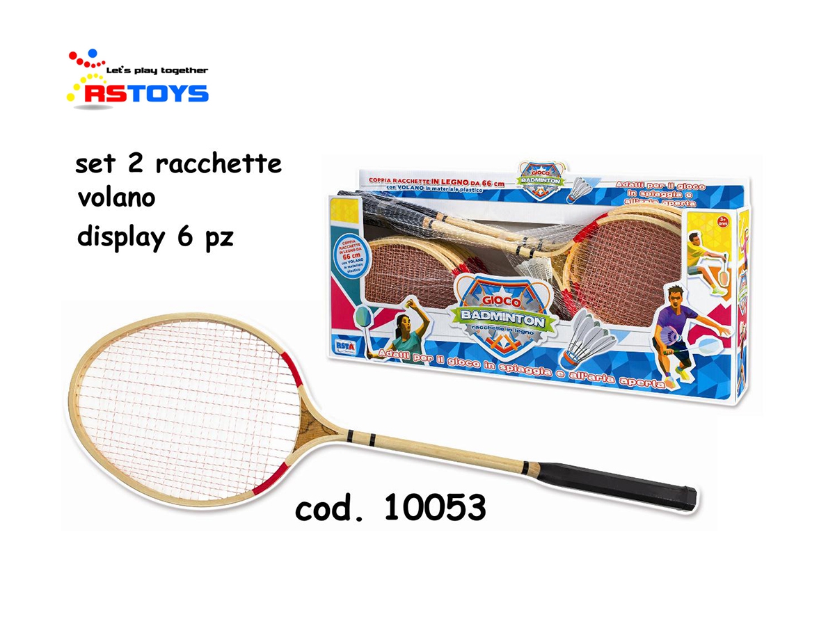 2 RACCHETTE BADMINTON + VOLANO 2 RACCHETTE BADMINTON + VOLANO