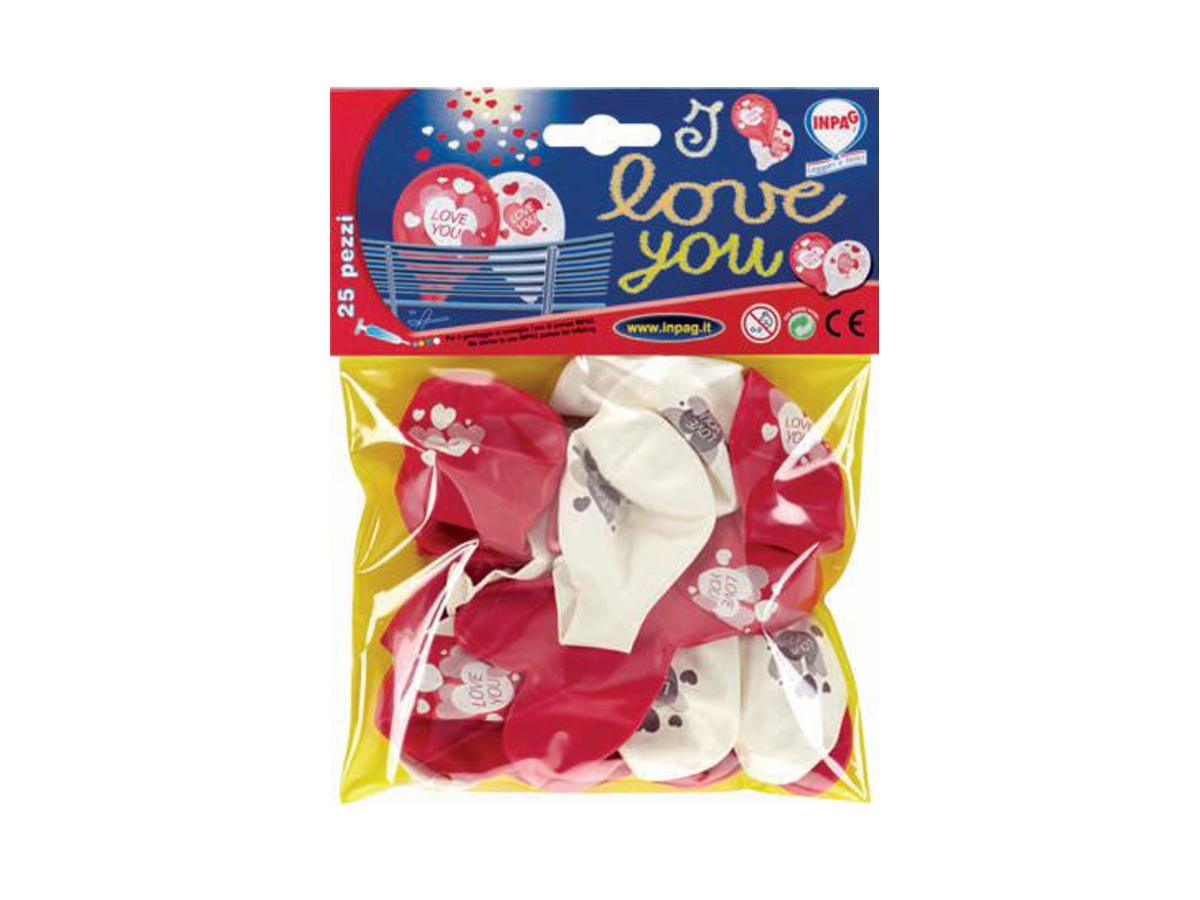 BLISTER 25 PALLONI I LOVE YOU BLISTER 25 PALLONI I LOVE YOU