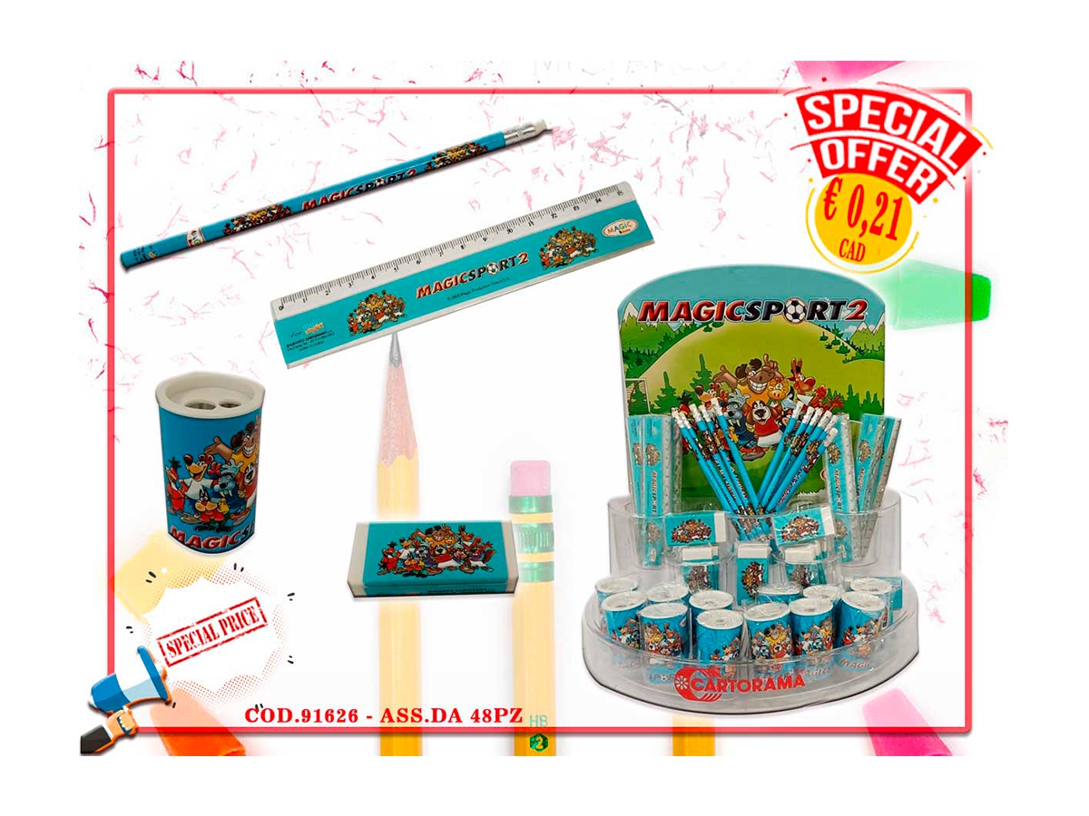 ASSORTIMENTO STATIONERY KINDER MAGIC SPORTS ASSORTIMENTO STATIONERY KINDER MAGIC SPORTS