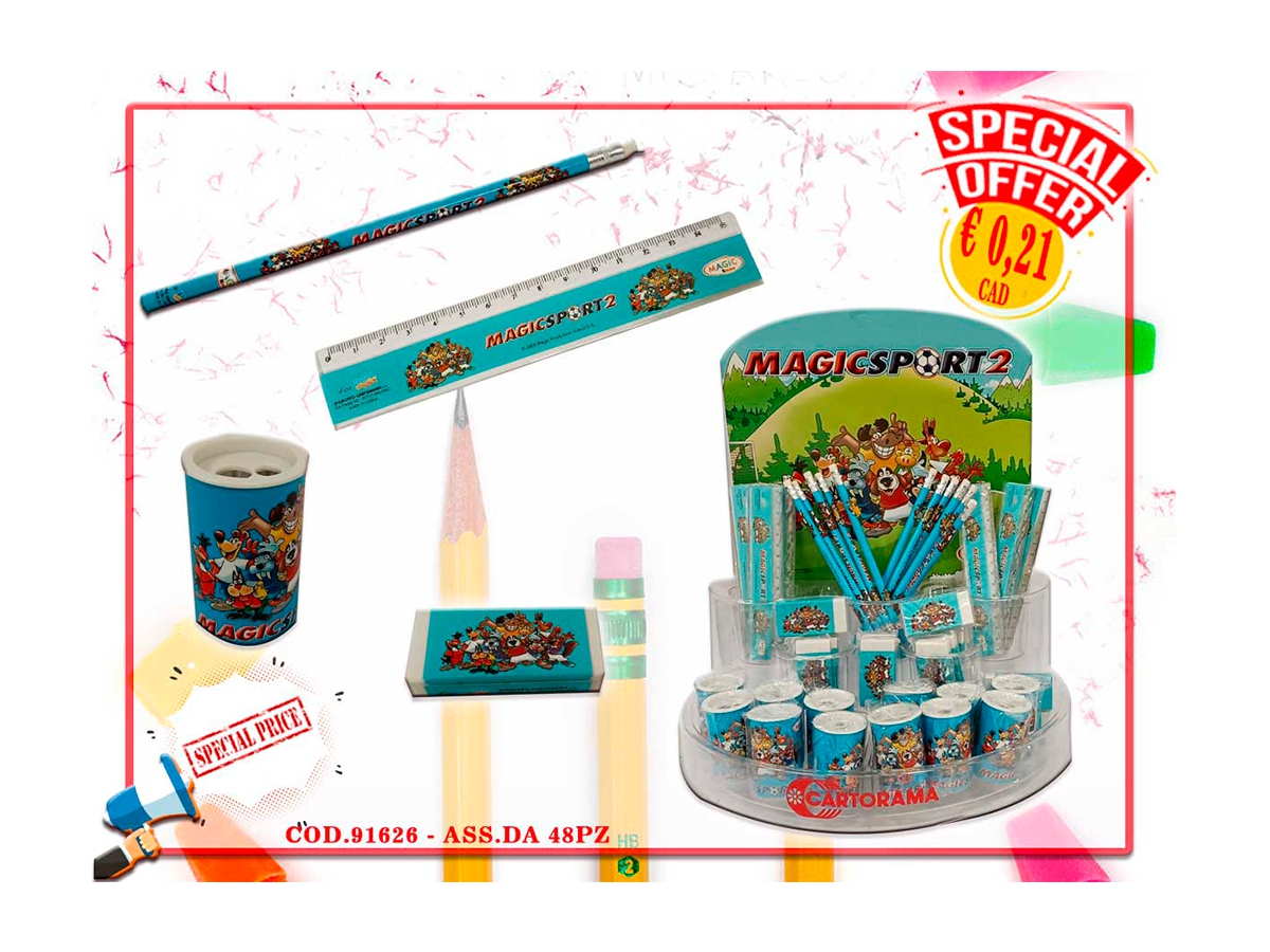 ASSORTIMENTO STATIONERY KINDER MAGIC SPORTS