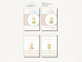 BIGLIETTI COMUNIONE P/SOLDI CON FOIL ORO + GLITTER