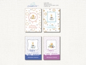 BIGLIETTI COMUNIONE 2 CON FOIL ORO, 2 CON FOIL ARGENTO + GLITTER