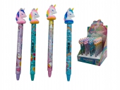 PENNA CANCELLABILE CLICK CLACK - UNICORN EDITION INK BLU