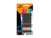 BIC INTENSITY FINELINER IN BLISTER DA 6 PEZZI RAINBOW