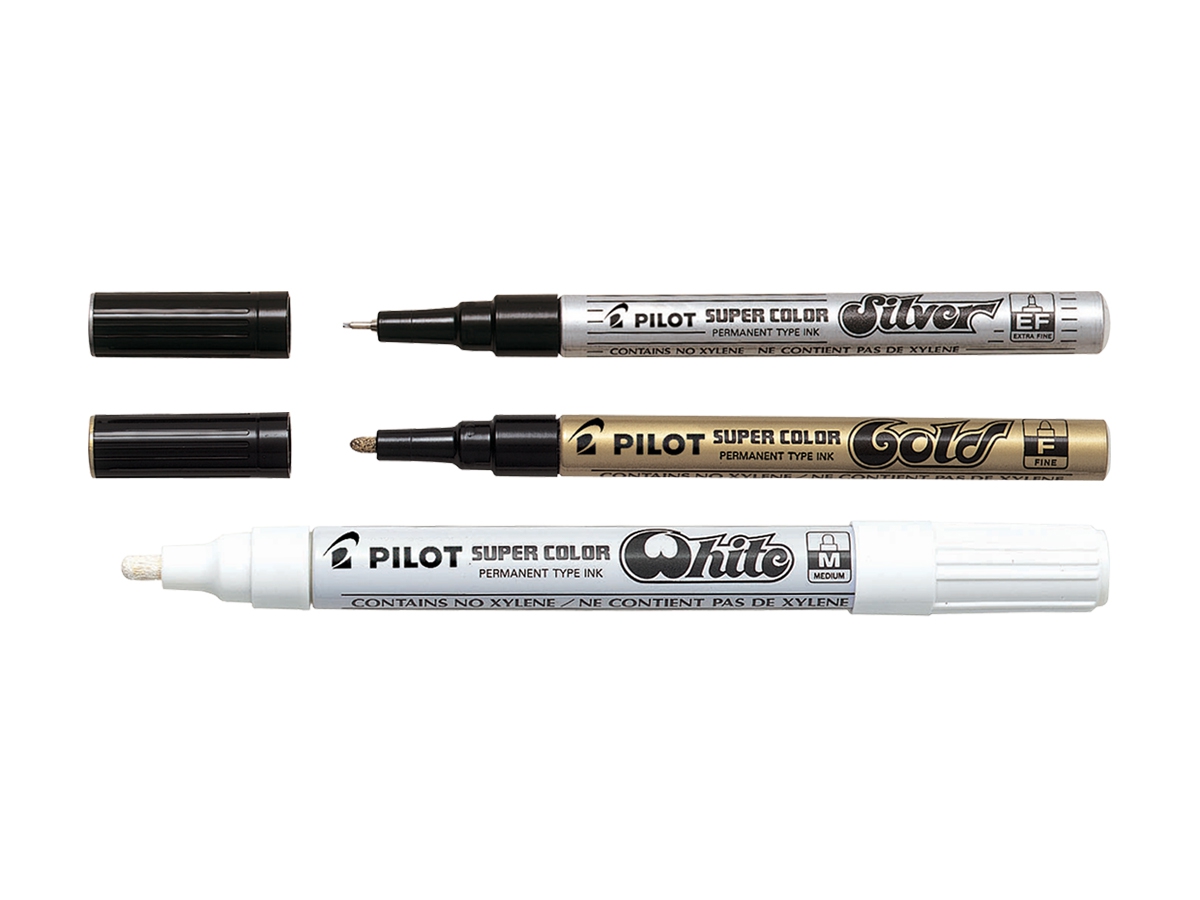 MARCATORE PILOT SUPER COLOR GOLD - SILVER - WHITE MARCATORE PILOT SUPER COLOR GOLD - SILVER - WHITE
