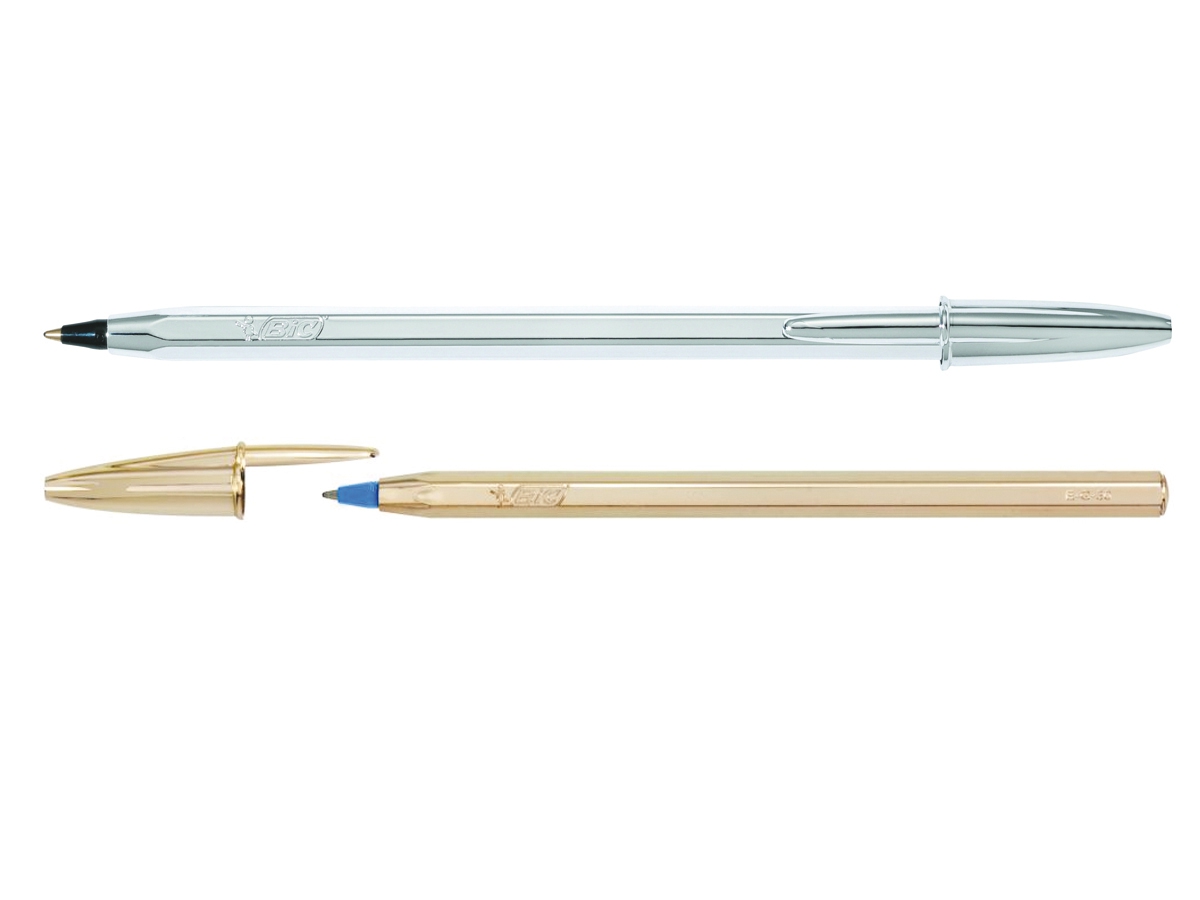 PENNA SFERA BIC CRISTAL ORO E ARGENTO PENNA SFERA BIC CRISTAL ORO E ARGENTO