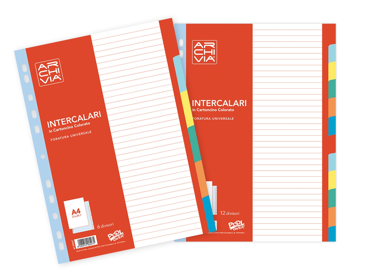 DIVISORI CON INTERCALARI IN CARTONCINO TINTAUNITA DIVISORI CON INTERCALARI IN CARTONCINO TINTAUNITA