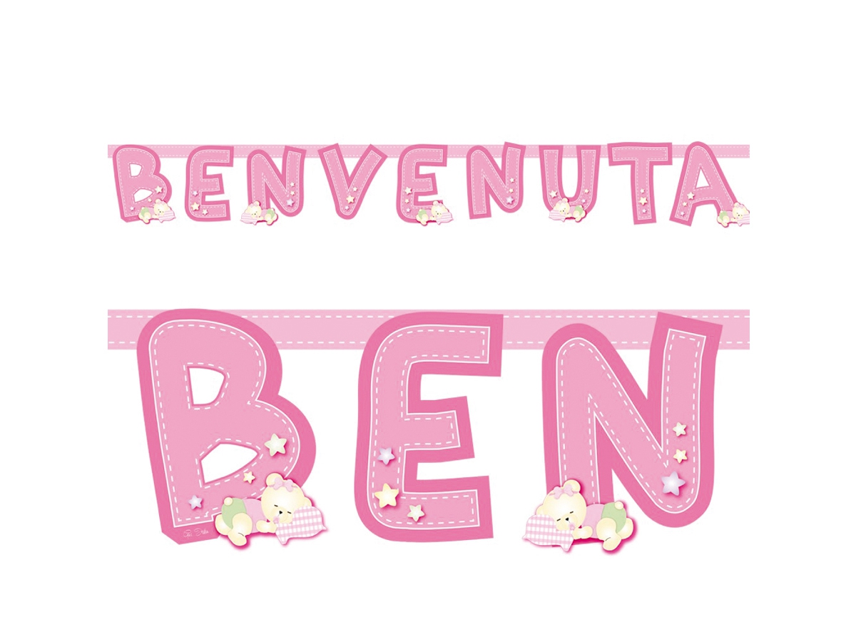 FESTONE  BENVENUTA  DOLCI NANNE ROSA MT 1,5x20 CM FESTONE  BENVENUTA  DOLCI NANNE ROSA MT 1,5x20 CM