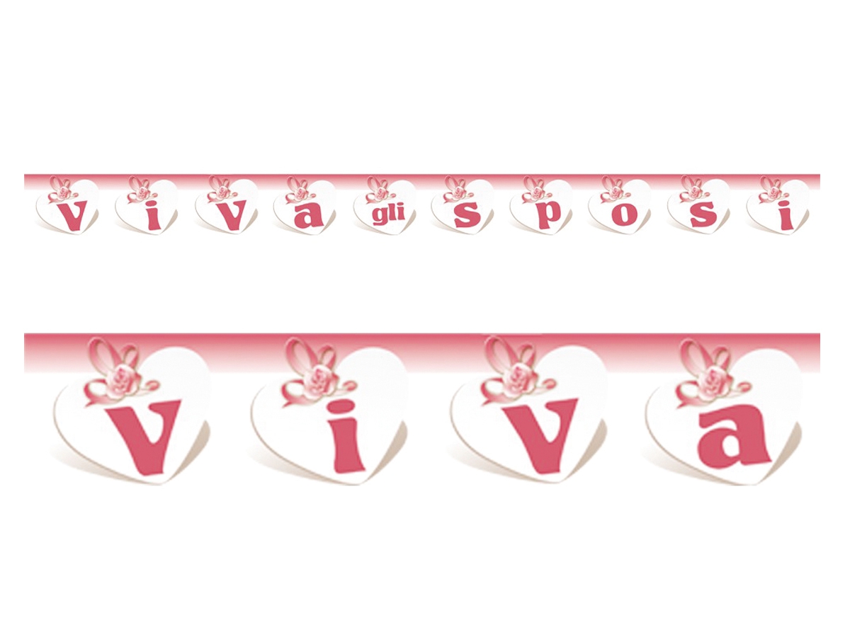 FESTONE VIVA GLI SPOSI ELEGANCE MT 2,6 FESTONE VIVA GLI SPOSI ELEGANCE MT 2,6