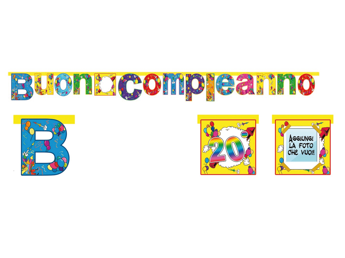 FESTONE BUON COMPLEANNO FESTA FESTONE BUON COMPLEANNO FESTA