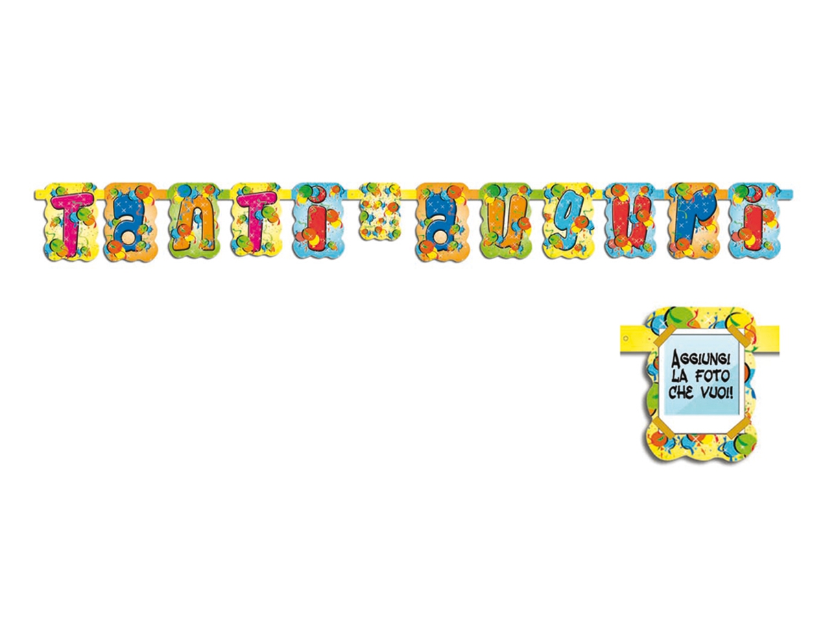 FESTONE TANTI AUGURI PALLONCINI FESTONE TANTI AUGURI PALLONCINI