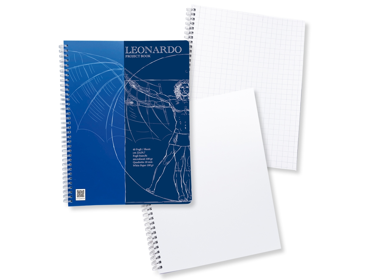 PROJECT BOOK - BLOCCO SPIRALATO LEONARDO 40 FF 100 GR. PROJECT BOOK - BLOCCO SPIRALATO LEONARDO 40 FF 100 GR.