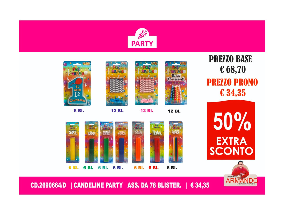 ASS.CANDELINE BY ARMANDO 90664D ASS.CANDELINE BY ARMANDO 90664D