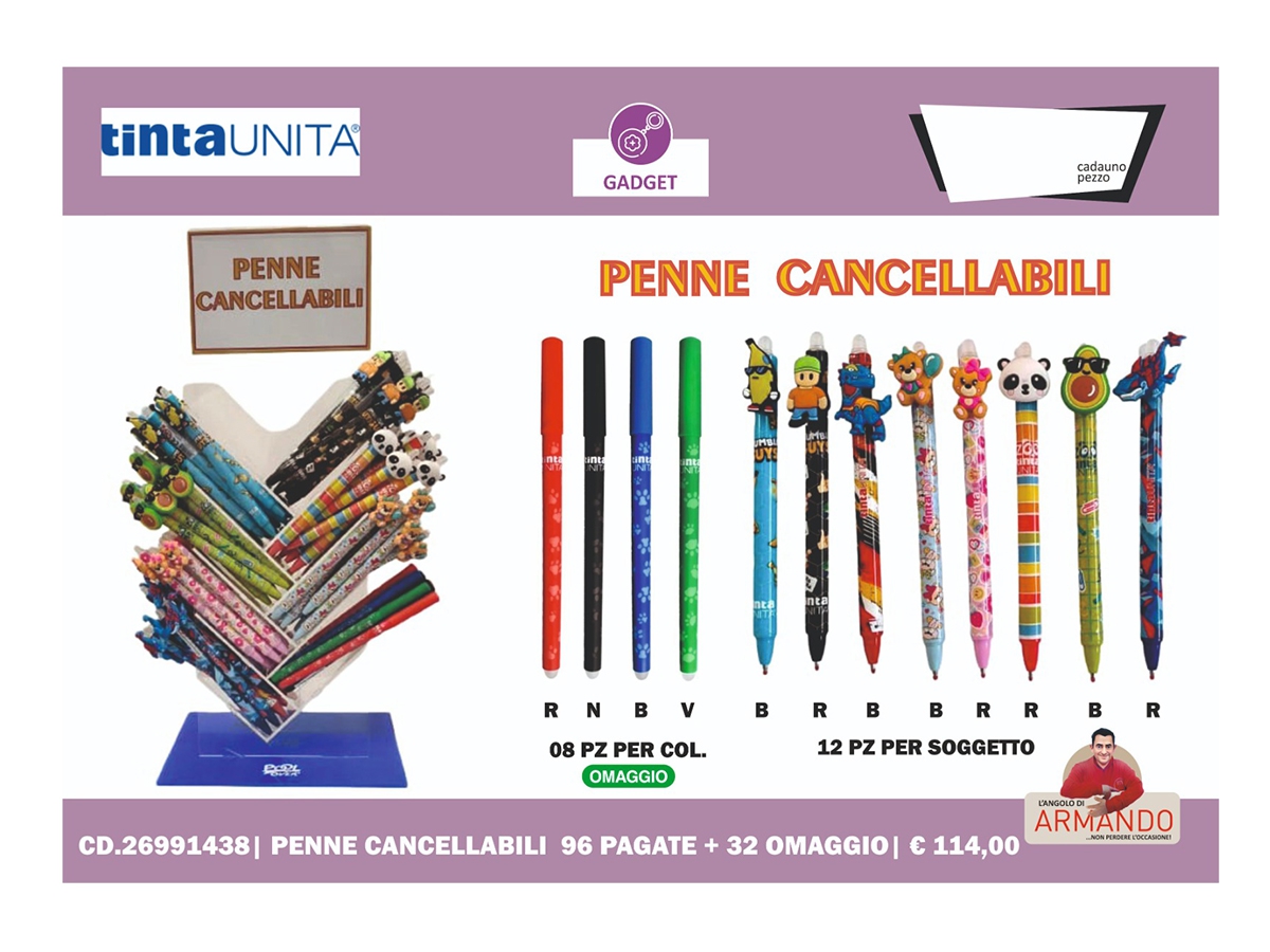 PENNE CANCELLABILI BY ARMY PENNE CANCELLABILI BY ARMY