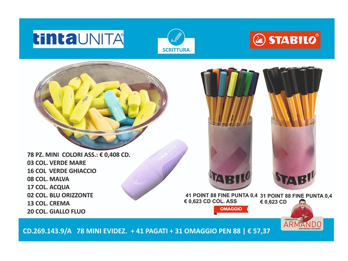 EVIDENZIATORI TU MINI PEN 88 EVIDENZIATORI TU MINI PEN 88